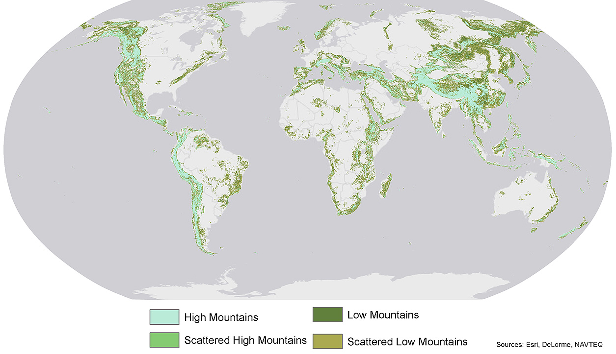 High mountains map ...